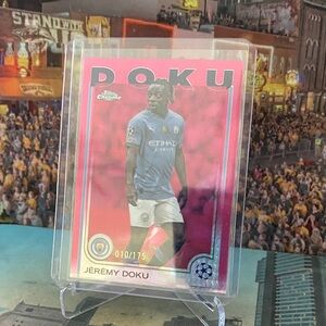 Topps Chrome Card - Jeremy Doku 10/175 2025